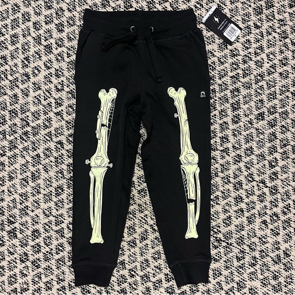 Rags to Raches Other - New Rags to Raches Skelly Glow in the Dark Jogger Pants Size 6